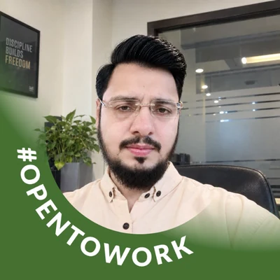 Syed Farhan Ahmed, LinkedIn profile photo with the Open to Work frame